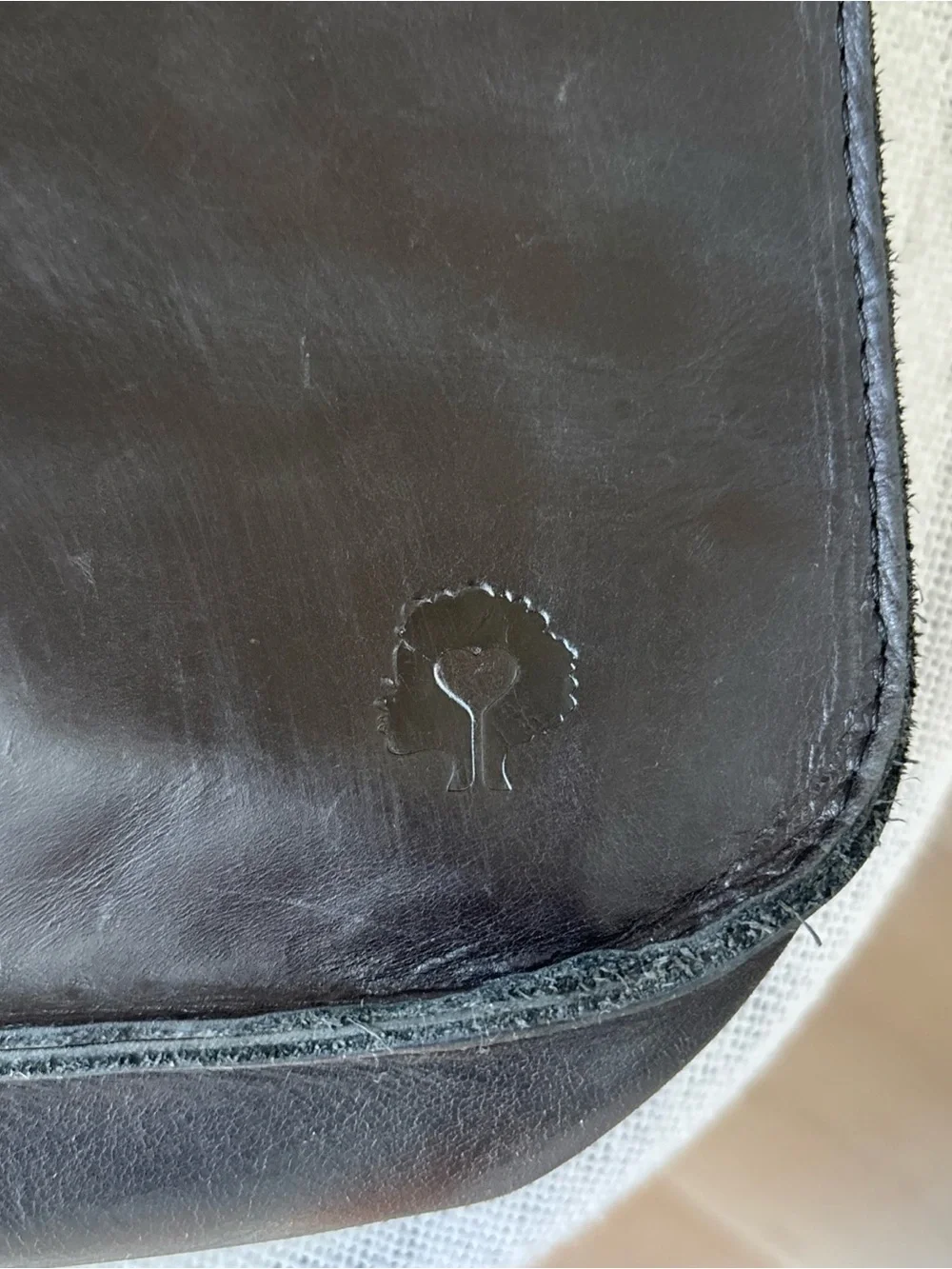 FasionABLE The Tirhas Black Saddle Leather Crossbody